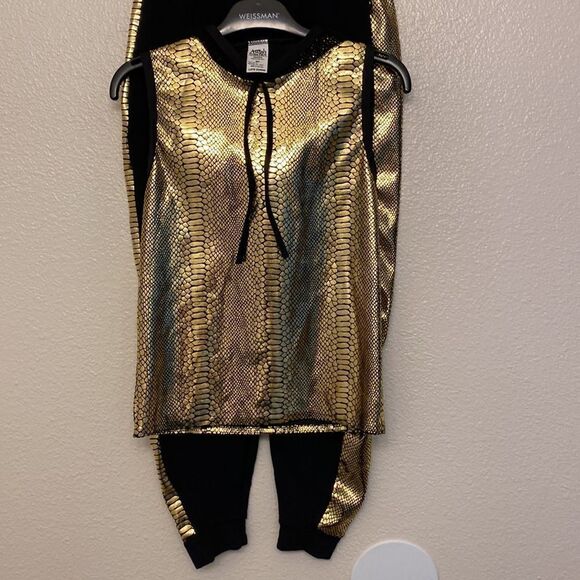 A Wish come true costume 2 piece boys set Metallic Scale Boys Hop Hop Dance MC - Picture 2 of 11